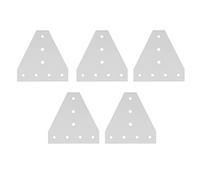 7 Hole Joining Plate, Joint Bracket Plate, High Load Bearing Design, Silver Oxidation Connecting Board, with Flat Surface, for DIY Furniture Repair, Rustproof Aluminum (4040T)