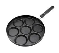 7 Hole Non Stick Egg Frying Pan 30cm Round Breakfast Pan with Black | Seven circular molds for simultaneous cooking of eggs and small pancakes in one pan