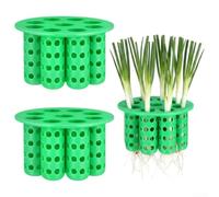 7-Hole Soilless PP Reusable Herb Grower 7-Hole Soilless PP Reusable(Green) | Seven-hole design, space-saving, multi-plant growth, indoor gardening, efficient cultivation