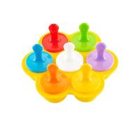 7-Holes Frozen Ice Cream Maker Mold DIY Pop Popsicle Mould Maker Lolly Yogurt Kitchen (Yellow)