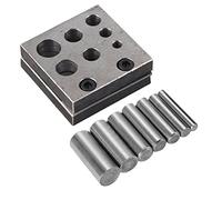 7 Holes Punch Die Disc Set, Irregular Alloy Steel Round Punching Cut Tool, Jewelry Making and Repair Tools with Precision Machining, Heat Treatment for Anti -, Includes 7