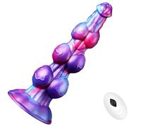 7" Horse Monster Vibrating Dildos with 3 Knots, Thick Soft Silicone Dog Dildo, G-spot Bad Dragon Dildo with Strong Suction Cup, Anal Stimualtion Massager Sex Toys for Men Women, Gay