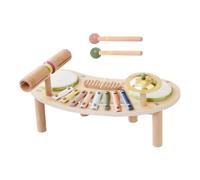 7 I N 1 Kids Drum Set, With Convenient Modular Design, Wood, Wooden Xylophone, Musical Instruments Kit Play Set, Sensory Growth Enhancement, For Boys Girls Preschool Daycare Kindergarten