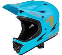 7 iDP M1 MTB Mountain Bike Full Face Lightweight Vented Bicycle Helmet (Blue/Orange, XL)
