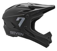 7 iDP M1 MTB Mountain Bike Full Face Lightweight Vented Bicycle Helmet (Matte Black, Youth Medium)