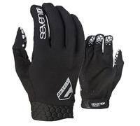 7 iDP Project Full Finger MTB Cycling Racing Gloves (Black (Grey Logo), L)