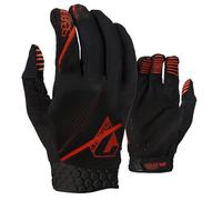 7 iDP Project Full Finger MTB Cycling Racing Gloves (Black/Red Felt, S)