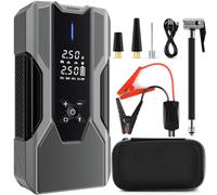 7-IN-1 6000A Jump Starter Power Pack with 160PSI Air Compressor, 12V Car Battery Booster (all Gas/12L Diesel), Car Jump Starter Power Bank with Jump Leads, LCD Screen, Emergency Light