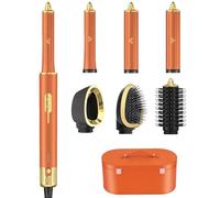 7 in 1 Air Styler Set, High-Speed Ionic Hair Dryer Brush, Coanda Effect Auto Wrap Curlers, No Heat Damage, Multi Hair Styler Tool for Curling, Volumizing & Fast Drying, Premium Leather Storage Case