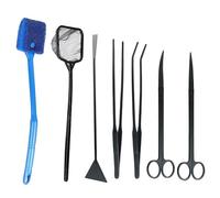7-in-1 Aquarium Aquascaping Set, Stainless Steel Aquarium Scissors and Tweezers Spatula Tool Set, Aquarium Tank, Aquatic Plant Tools Set, Cleaning Starter Set for Fish and Aquatic Plants Trimming