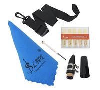 7 in 1 Clarinet Accessory Set Mouthpiece with Ligature + Strap + Polish + Reeds - Gift for Clarinet Beginners - Adjustable Neck Strap for Performance - Musical Parts Set