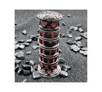 7-in-1 Dice Spinner for DND Set Dragon Metallic with Gift Case for Dungeons and Dragon Game, RPG Role Playing Table Game Gifts (Black-Gold)