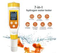 7-in-1 Digital Hydrogen Water Quality Tester with pH, ORP, Salinity, & Dissolved Hydrogen Measurement, Backlit Display, Replaceable Electrode, for