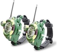 7 in 1 Digital Watch Walkie Talkies - Spy Watch Army Toys for Kids Age 8-12, Two-Way Long Range Transceiver with Flashlight, Cool Spy Gadgets for Boys and Girls