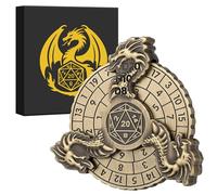 7-in-1 Dragon Fingertip Gyro, DND Wheel Dice Spiner, DND Starter Set, 7-in-1 Metal Dice Set, D&D Gifts with Dragon Logo Gift Box, Tabletop Games, Role Playing Board Game Accessories, Bronze
