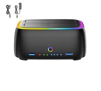 7 IN 1 Dual-bay Hard Drive Station USB3.0 5Gbps SATA HDD Docking Station For 2.5/3.5" Card HDD/SSD Enclosure TF/SD Clone Offline Ssd Docking Reader Hard Docking Docking Usb Ssd Sata Station Hd