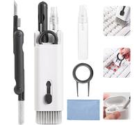 7 in 1 Electronic Cleaner kit, Cleaning Kit for monitor Keyboard Airpods MacBook iPad iPhone iPod, Screen Dust Brush Including Soft Sweep, Swipe, Airpod Cleaner Pen, Key Puller and Spray Bottle (Grey)