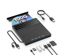 7 in 1 External Blu Ray Drive, Bluray Drive External Support 100GB BD