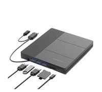7 in 1 External Blu-ray DVD RW Burner USB3.0 Type-C SD TF Card Reader Portable Optical Drive