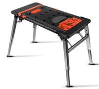 7 in 1 Folding Workbench DIY Workplace Work and Clamping Table 150-250 kgs Load Capacity Large Work Surface Printed Scale & Angle Specifications Foldable Versatile
