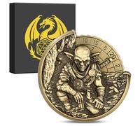 7-in-1 Hobgoblin Fingertip Gyro, DND Wheel Dice Spiner, DND Starter Set, 7-in-1 Metal D&D Dice Set, D&D Gifts with Dragon Logo Gift Box, Tabletop Games, Role Playing Board Game Accessories, Bronze