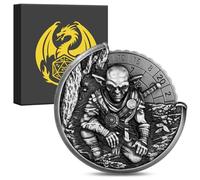 7-in-1 Hobgoblin Fingertip Gyro, DND Wheel Dice Spiner, DND Starter Set, 7-in-1 Metal D&D Dice Set, D&D Gifts with Dragon Logo Gift Box, Tabletop Games, Role Playing Board Game Accessories, Silver