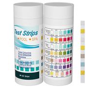 7 in 1 Hot Tub Test Strips, 100 Strips Pool and Spa Test for pH,Total Alkalinity,Free Chlorine, Bromine,Total Hardness, Cyanuric Acid, and Total Chlorine