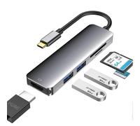 (7 in 1 hub, One size) USB 3.1 Type-C To HDMI-compatible Adapter 4K Thunderbolt USB C Hub Usb3.0 TF SD Reader Slot PD for MacBookPro Air USB C Splitter