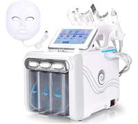 7 In 1 Hydra-facial Machine with LED Mask for Deep Cleansing, Peeling, and Hydro Dermabrasion, Small Bubble Device for Professional Skincare