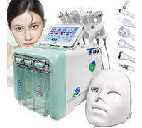 7 In 1 Hydrogen Oxygen Facial Beauty Machine, Small Bubble Face Care Machine with LED mask, For Skin Peeling Rejuvenation Lifting Tightening Deep Cleansing Beauty Device