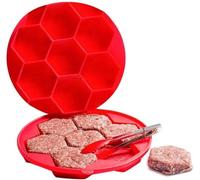 7-in-1 Innovative Burger Press & Freezer Container - Sandwich Maker Hamburger Mould for Cutlets, Breakfast Sandwiches & Patties, Non-Stick Grill Kitchen Tool, Reusable Storage for BBQ & Meal Prep