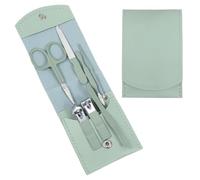 7 in 1 Manicure Set Nail Clipper Kit Premium Stainless Steel Fingernail & Toenail Clippers, Portable Travel Manicure & Pedicure Grooming Care Kits with PU Leather Pouch, Gifts for Men Women Parents