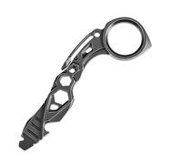 7-in-1 Mini EDC Multi Tool, Titanium Alloy Heavy Duty EDC Pry Bar Tools, Outdoor Pocket Prybar Wrenches Gadget for Everyday Carry(Black)