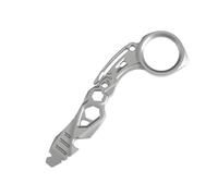 7-in-1 Mini EDC Multi Tool, Titanium Alloy Heavy Duty EDC Pry Bar Tools, Outdoor Pocket Prybar Wrenches Gadget for Everyday Carry(Silvery)