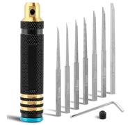 7 In 1 Model Scriber with 7 Blades Resin Carved Scribe Line Cutting Tool Chisel for Carving Cutting, Panel line, Scale Model - 0.1/0.2/0.4/0.6/0.8/1.0/2.0mm Blades(COLOR:Black)