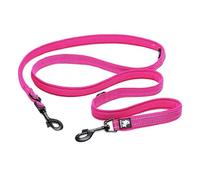 7 In 1 Nylon Hand Free Dog Belt for Walking Double Hook Multifunctional Dog Double Belt Training for Walking, Hiking, Training, Jogging(Pink,S)