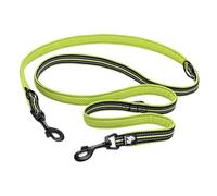 7 In 1 Nylon Hand Free Dog Belt for Walking Double Hook Multifunctional Dog Double Belt Training for Walking, Hiking, Training, Jogging(Yellow,L)