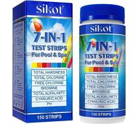 7 in 1 Pool and Spa Test Strips, 50PCS Swimming Pool and Spa Test Strips, Hot Tub Test Strips & Pool Water Testing Strips for pH, Total Chlorine, Total Alkalinity, Free Chlorine & Cyanuric Acid (50)