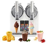 7-in-1 Professional Soft Serve & Slush Machine,with 2L Dual Containers,No ice needed,Smoothies in 18-25 minutes,for Commercial Use