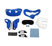 7 in 1 Silicone Support Set for Meta Includes Full Frame Cover and Control Skins for VR Headset Longevity (blue)