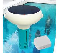 7-in-1 Smart Pool Water Monitor, Digital Water Quality Tester, Solar Charging, WiFi Connection, Remote Viewing, Data Sharing, for Pools, Spas, Hydroponics