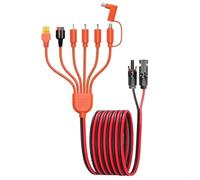 7-in-1 Solar Panel Cable with for XT60 and DC Connectors, 1.2 m, 12/14 AWG Copper, IP67 Waterproof for Portable Power Plants and Solar Panels