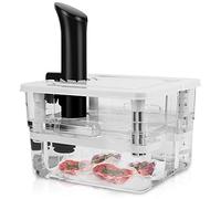 7 in 1 Sous Vide Container 12L with Lid & Rack, Large Kitchen Food Storage Container Compatible with Most Sous Vide Cookers for Kitchen Sous Vide Food Prep Storage