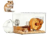 7-in-1 Transparent Hamster Cage Kit, All-in-One No Assembly, DIY Expandable/Stackable, 15.75×9.84×9.65 in, Small Desktop/Breeding/Nursery Cage, Fits Small Space/Kid’s Room, for Dwarf & Baby Hamsters