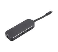 7 in 1 USB C Docking Station with 4K HD Display, RJ45 Ethernet, Dual USB 3.0 Ports, PD Charging, SD & Micro SD Slots for, Mac, Android, HarmonyOS (Black)