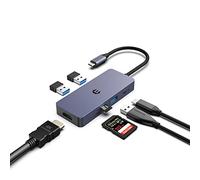 7 in 1 USB C Hub, AYCLIF USB C Adapter with 4K HDMI Dual Display, 100W Type C PD,3 USB 3.0 5Gbps, SD/TF, USB C to HDMI Multiport Dongle for Macbook, iMac, Ipad, HP, Dell, XPS, Surface