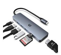 7 in 1 USB C HUB,Oditton Port Multiport Adapter Hub with HDMI, 100W PD, 3 x USB 3.0 Ports, SD and Micro SD Card Reader, Compatible for USB C Laptops Dell XPSHPSurface and Other Type C Devices