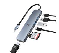 7 in 1 USB C Hub With 4K HDMI, 3.0 Ports, 100W PD, SD/TF Card Reader - Compatible With Type C Devices