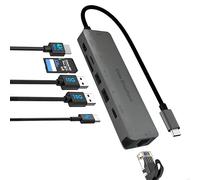 7-in-1 USB-C Hub, World’s First 5Gbps Ethernet, 100W PD Charging, 4K HDMI, 2 USB-A 3.2, SD/Micro SD, Universal Docking Station for Laptop, MacBook, Windows, iPad Pro, Chromebook (KB-USBC-5GH7)