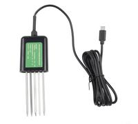 7 In 1 USB Soil Tester With IP68 Waterproof Rating for Soil Moisture PH Temperature Conductivity And Nutrient Content Monitoring for Gardens Lawns Yards